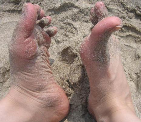砂浜の足裏画像